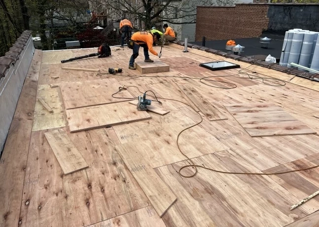 Flat roof wood